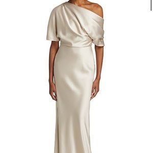Amsale one shoulder gown